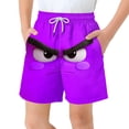 thumbnail image 1 of ITSAME Boys Beach Shorts, Fashion Print Elastic Waist Quick-Dry Summer Casual Swim Trunks for Kids Purple 14-15T, 1 of 8