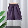 thumbnail image 1 of ITSAME Boys Cargo Shorts, Active Fit with Pockets Elastic Waist Summer Fashion Casual Loose Shorts Purple 13-14T, 1 of 9
