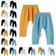 thumbnail image 1 of ITSAME Boys Girls Cotton Pants 2-Pack Elastic Waist Breathable Loose Fit Kids Soft Comfy Casual Pants Gray Size 3T, 1 of 5