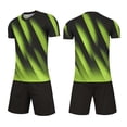 thumbnail image 1 of ITSAME Boys Girls Football Training Outfits Breathable V-Neck Top and Shorts 2-Piece Kids Soccer Uniform Set Green Size 4T, 1 of 9