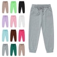 thumbnail image 1 of ITSAME Boys Girls Jogger Sweatpants Fleece-Lined Drawstring Elastic Waist Fall Winter Casual Active Pants with Pockets Black Size 9, 1 of 7