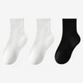 thumbnail image 1 of ITSAME Boys Girls Mid-Calf Socks 3 Pairs, Odor Proof Stretchy Cotton Moisture-Wicking Breathable Comfortable Socks Beige 9T, 1 of 6