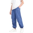 thumbnail image 1 of ITSAME Boys Girls Tapered Pants Elastic Waist Loose Fit Quick-Dry Casual Jogger Pants for Kids Blue Size 4T, 1 of 6