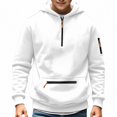 thumbnail image 1 of ITSAME Boys Half Zip Hoodie Pullover Long Sleeve Active Fit Casual Sweatshirt with Kangaroo Pocket Size 7, 1 of 7