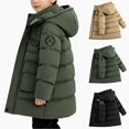 thumbnail image 1 of ITSAME Boys Hooded Puffer Jacket (5-14) Mid Length Thermal Quilted Winter Parka Coat with Flap Pockets Size 11, 1 of 9
