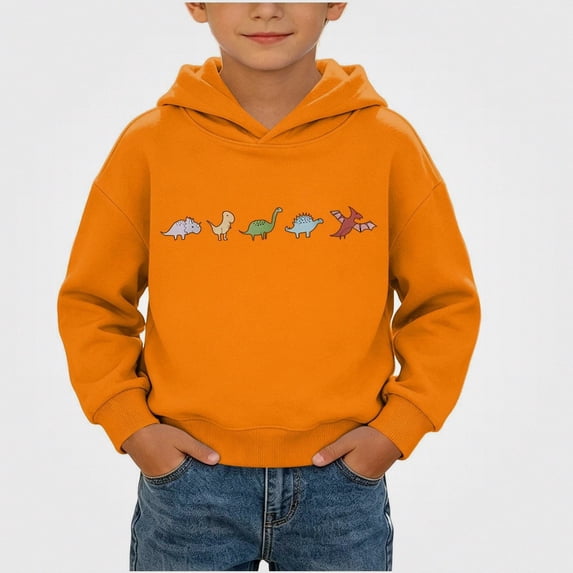 ITSAME Boys Hoodie Pullover Long Sleeve Cartoon Print Casual Hooded Sweatshirt with Kangaroo Pocket Size 9