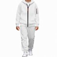 thumbnail image 1 of ITSAME Boys Outfit 2-Piece Zip Up Hooded Sweatshirt and Jogger Pants Casual Athletic Set Size 6, 1 of 9
