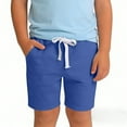 thumbnail image 1 of ITSAME Boys Performance Shorts, Drawstring Elastic Waist Cotton Summer Athletic Casual Shorts Blue 3-4T, 1 of 6