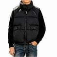 thumbnail image 1 of ITSAME Boys Puffer Vest (5-13) Stand Collar Drawstring Hem Quilted Winter Warm Outerwear with Pockets Size 5T, 1 of 8