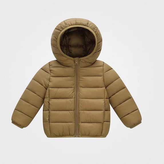 ITSAME Boys Quilted Puffer Jacket (1-8) Lightweight Hooded Zip Up Winter Warm Coat with Pockets Size 3T
