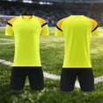 thumbnail image 1 of ITSAME Boys Soccer Jersey Set 2-Piece, Crewneck Tops and Shorts Quick-Dry Performance Football Outfits Yellow Size 7-8, 1 of 6