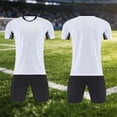 thumbnail image 1 of ITSAME Boys Soccer Jersey Set, Breathable Quick-Dry V-Neck Shirts and Shorts Football Training Outfits 2-Piece White Size 14-15, 1 of 6