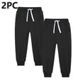 thumbnail image 1 of ITSAME Boys Sweatpants 2-Piece, Elastic Waist Drawstring Tapered Jogger Pants with Pockets Black 9T, 1 of 3