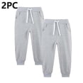 thumbnail image 1 of ITSAME Boys Sweatpants 2-Piece, Tapered Drawstring Elastic Waist Jogger Pants with Pockets Gray 7T, 1 of 5