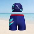 thumbnail image 1 of ITSAME Boys Swimwear 2-Piece, Quick-Dry Swim Trunks and Swim Cap Summer Fashion Performance Swimsuit Set Navy 5-6T, 1 of 3