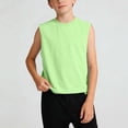 thumbnail image 1 of ITSAME Boys Tank Tops, Loose Fit Round Neck Cotton Summer Casual Athletic Sleeveless Shirt Green 2-3T, 1 of 6