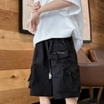 thumbnail image 1 of ITSAME Cargo Shorts for Boys, Muti-Pocket Elastic Waist Baggy Fit Summer Athletic Casual Shorts Black 7-8T, 1 of 6