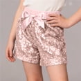 thumbnail image 1 of ITSAME Casual Shorts for Girls, Loose Fit Bow Sequin Elastic Waist Fashion Festival Dance Shorts Pink 1-2T, 1 of 6