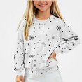 thumbnail image 1 of ITSAME Christmas Sweater for Girls (5-15) Snowflake Polka Dot Print Crewneck Long Sleeve Knit Pullover for Holiday Party Size 5T, 1 of 6