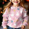 thumbnail image 1 of ITSAME Easter Sweatshirt for Girls, Loose Fit Fashion Print Round Neck Kids Casual Long Sleeve Top Multicolor 8-9T, 1 of 6