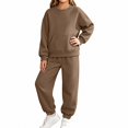 thumbnail image 1 of ITSAME Girls 2 Piece Long Sleeve Crewneck Sweatshirt and Jogger Sweatpants Set Kids Casual Athletic Outfit Size 14, 1 of 9
