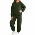 thumbnail image 1 of ITSAME Girls 2 Piece Long Sleeve Crewneck Sweatshirt and Jogger Sweatpants Set Kids Casual Athletic Outfit Size 8, 1 of 9