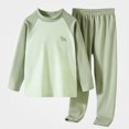 thumbnail image 1 of ITSAME Girls 2 Piece Loungewear Outfit Raglan Sleeve Crewneck Pullover and Pants Warm Sleepwear Set Size 2T, 1 of 6