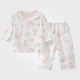 thumbnail image 1 of ITSAME Girls 2 Piece Outfit Cotton 3/4 Sleeve Crewneck Top and Pants Fashion Print Loungewear Set Size 2T, 1 of 5