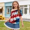 thumbnail image 1 of ITSAME Girls American Flag Graphic Tee One Shoulder T-Shirts 4th of July Independence Day Tops Multicolor Size 11, 1 of 9