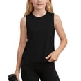 thumbnail image 1 of ITSAME Girls Athletic Tank Tops Round Neck Quick-Dry Breathable Summer Lightweight Shirts Black Size 13-14, 1 of 9