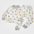 thumbnail image 1 of ITSAME Girls Cotton Outfit Two Piece Cartoon Print Long Sleeve Crewneck Pullover and Pants Sleepwear Set Size 6-12M, 1 of 6