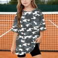 thumbnail image 1 of ITSAME Girls Crewneck T-Shirts Camouflage Print Loose Fit Short Sleeve Tee Kids Fashion Casual Tops Gray Size 14, 1 of 9