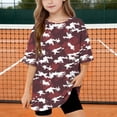thumbnail image 1 of ITSAME Girls Crewneck T-Shirts Camouflage Print Loose Fit Short Sleeve Tee Kids Fashion Casual Tops Wine Size 12, 1 of 9