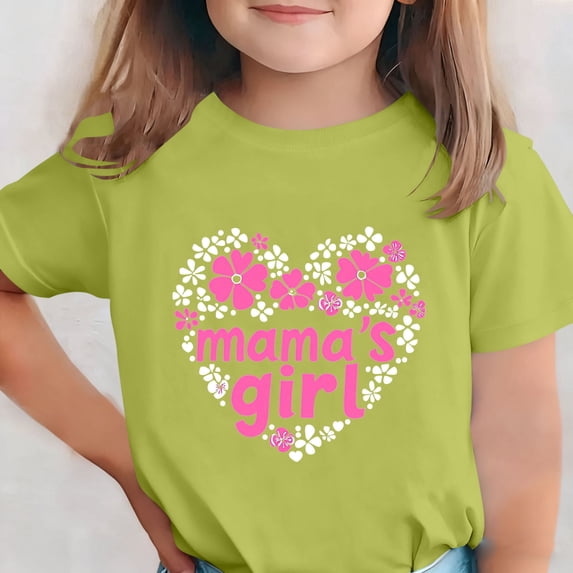 ITSAME Girls Crewneck T-Shirts Mothers Day Print Short Sleeve Summer Loose Casual Tops Mint Green Size 7-8