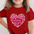 thumbnail image 1 of ITSAME Girls Crewneck T-Shirts Mothers Day Print Short Sleeve Summer Loose Casual Tops Red Size 5-6, 1 of 6