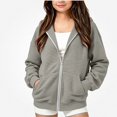 thumbnail image 1 of ITSAME Girls Full Zip Hooded Jacket Comfy Cotton Ribbed Quilted Fall Winter Casual Outerwear with Pockets Size 5T, 1 of 8