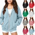 thumbnail image 1 of ITSAME Girls Full Zip Hooded Jacket Comfy Cotton Ribbed Quilted Fall Winter Casual Outerwear with Pockets Size 7, 1 of 8