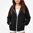 thumbnail image 1 of ITSAME Girls Full Zip Hooded Jacket Comfy Cotton Ribbed Quilted Fall Winter Casual Outerwear with Pockets Size 7, 1 of 8