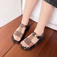 thumbnail image 1 of ITSAME Girls Jelly Sandals, Ankle Strap Thick Sole Open Toe Summer Casual Comfortable Beach Sandals Black 1.5(Big Kids), 1 of 9