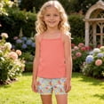 thumbnail image 1 of ITSAME Girls Outfit Sets, Thin Camisole and Printed Shorts Summer Fashion Casual Clothes 2-Piece Watermelon Red Size 13-14, 1 of 7