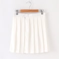 thumbnail image 1 of ITSAME Girls Pleated Skirt, School Uniform High Waisted Cotton Kids Fashion Skirt White 16T, 1 of 3