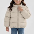 thumbnail image 1 of ITSAME Girls Quilted Puffer Jacket (1-8) Bear Graphic Zip Up Winter Warm Coat with Pockets Size 12M, 1 of 7