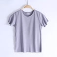 thumbnail image 1 of ITSAME Girls Short Sleeve T-Shirts Loose Fit Quick-Dry Crewneck Tees Summer Basic Active Tops Gray Size 3, 1 of 3