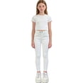 thumbnail image 1 of ITSAME Girls Skinny Jeans, Slim Fit Elastic Waist with Pocket Fashion Casual Stretchy Denim Pants White 13-14T, 1 of 8