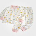 thumbnail image 1 of ITSAME Girls Sleepwear Set 2-Piece Cartoon Print Cotton Crewneck Long Sleeve Pullover and Pants Outfit Size 2T, 1 of 6
