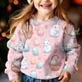 thumbnail image 1 of ITSAME Girls Sweatshirts, Long Sleeve Easter Print Round Neck Kids Loose Casual Pullover Top Multicolor 14-15T, 1 of 6