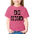 thumbnail image 1 of ITSAME Girls T-Shirt, Crewneck Anti-Bullying Day Print Short Sleeve Summer Fashion Casual Pullover Pink Size 10-11T, 1 of 4