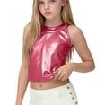 thumbnail image 1 of ITSAME Girls Tank Tops, Sequin Sleeveless Crewneck Kids Carnival Glitter Party Performance Costumes Red 5-6T, 1 of 5