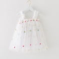 thumbnail image 1 of ITSAME Girls Tutu Dress, Mesh Cute Embroidery Sleeveless Summer Sweet Dresses White 6-7T, 1 of 5