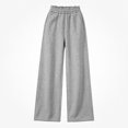 thumbnail image 1 of ITSAME Girls Wide Leg Sweatpants Ruffle Elastic Waist Loose Fit with Pockets Fall Winter Warm Casual Pants Size 7, 1 of 6